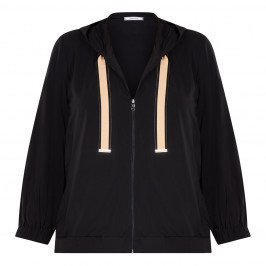 ELENA MIRO HOODY BLACK ZIP UP - Plus Size Collection