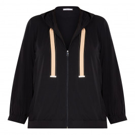 ELENA MIRO HOODY BLACK ZIP UP - Plus Size Collection