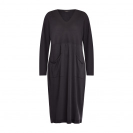 ELENA MIRO KNITTED DRESS ANTHRACITE - Plus Size Collection