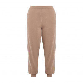 ELENA MIRO KNITTED TROUSERS CAMEL - Plus Size Collection