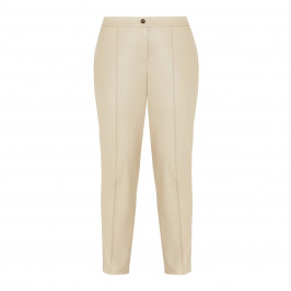 ELENA MIRO FAUX-LEATHER TROUSERS STONE - Plus Size Collection