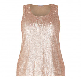 ELENA MIRO SEQUIN VEST GOLD - Plus Size Collection