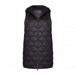 ELENA MIRO PADDED GILET BLACK - Plus Size Collection