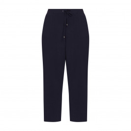 ELENA MIRO KNITTED TROUSERS NAVY - Plus Size Collection