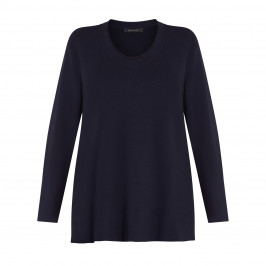 ELENA MIRO KNITTED TUNIC NAVY - Plus Size Collection