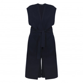 ELENA MIRO PURE WOOL WAISTCOAT NAVY - Plus Size Collection