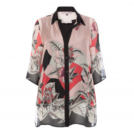 PIERO MORETTI SILK PRINT SHIRT - Plus Size Collection