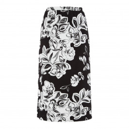 PIERO MORETTI STRETCH JERSEY PRINT SKIRT MONOCHROME - Plus Size Collection