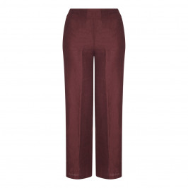 PIERO MORETTI BORDEAUX LINEN TROUSER - Plus Size Collection