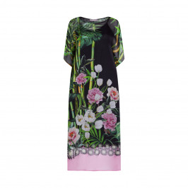 PIERO MORETTI SILK CHIFFON FLORAL PRINT DRESS  - Plus Size Collection