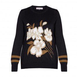 PIERO MORETTI EMBELLISHED INTARSIA SWEATER - Plus Size Collection