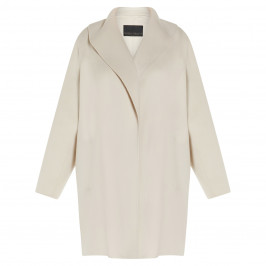 MARINA RINALDI WOOL BLEND COAT PUTTY - Plus Size Collection