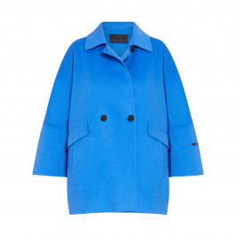 MARINA RINALDI DOUBLE FACE COAT COBALT - Plus Size Collection