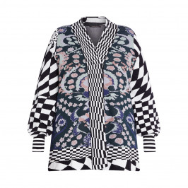 MARINA RINALDI INTARSIA CARDIGAN - Plus Size Collection