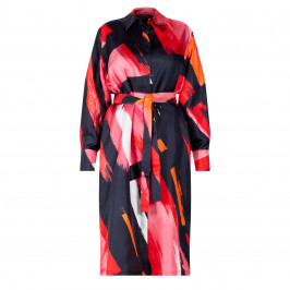 MARINA RINALDI SILK SATIN SHIRT DRESS - Plus Size Collection