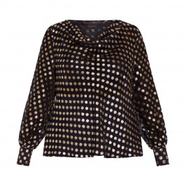 MARINA RINALDI GOLD SPOT BLOUSE - Plus Size Collection