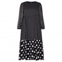 MARINA RINALDI SPOT PRINT CHIFFON DRESS - Plus Size Collection