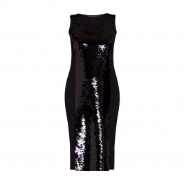 MARINA RINALDI SEQUIN DRESS BLACK - Plus Size Collection