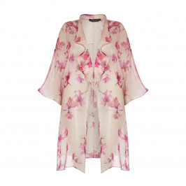 MARINA RINALDI FLORAL SILK DUSTER PINK - Plus Size Collection