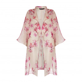 MARINA RINALDI FLORAL SILK DUSTER PINK - Plus Size Collection