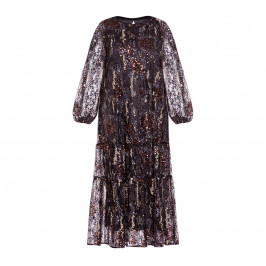 MARINA RINALDI MESH AND SEQUIN DRESS - Plus Size Collection