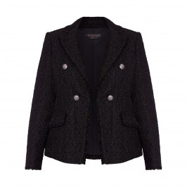 MARINA RINALDI TWEED LUREX JACKET BLACK - Plus Size Collection