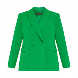 MARINA RINALDI DOUBLE-BREASTED TRIACETATE JACKET GREEN - Plus Size Collection