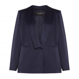 MARINA RINALDI SATIN JACKET NAVY - Plus Size Collection