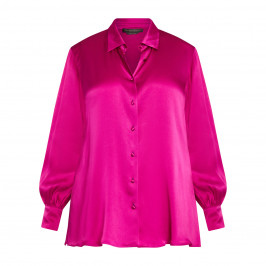 MARINA RINALDI SATIN SHIRT FUCHSIA - Plus Size Collection