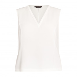 MARINA RINALDI SLEEVELESS TOP WHITE  - Plus Size Collection