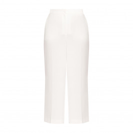 MARINA RINALDI CROPPED TROUSERS WHITE  - Plus Size Collection