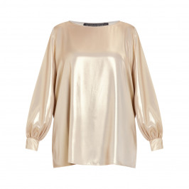 MARINA RINALDI SHIMMER TUNIC GOLD - Plus Size Collection