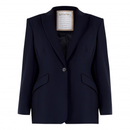 MARINA RINALDI TRIACETATE BLAZER NAVY  - Plus Size Collection