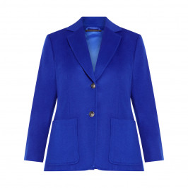 MARINA RINALDI WOOL BLAZER COBALT  - Plus Size Collection