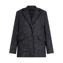 MARINA RINALDI TWEED JACKET BLACK - Plus Size Collection