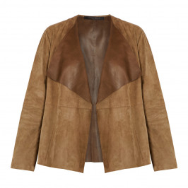 MARINA RINALDI SUEDE JACKET MUSHROOM - Plus Size Collection