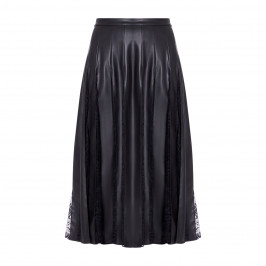 Faux leather pleated skirt plus size hotsell