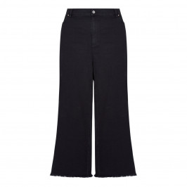 MARINA RINALDI STRETCH DENIM CULOTTE BLACK - Plus Size Collection