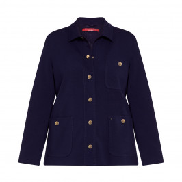 MARINA RINALDI PUNTO MILANO JERSEY JACKET NAVY - Plus Size Collection