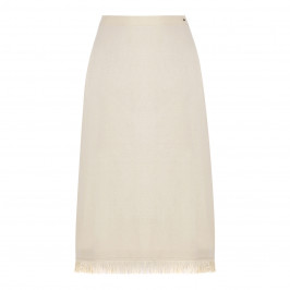 MARINA RINALDI ALPACA BLEND SKIRT CREAM - Plus Size Collection