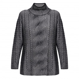 MARINA RINALDI CABLE KNIT KNITTED TUNIC - Plus Size Collection