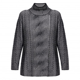 MARINA RINALDI CABLE KNIT KNITTED TUNIC - Plus Size Collection
