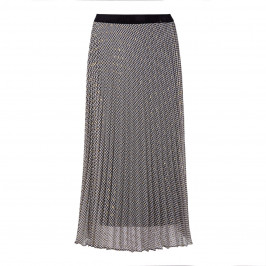 MARINA RINALDI HOUNDSTOOTH PLEATED MIDI SKIRT - Plus Size Collection