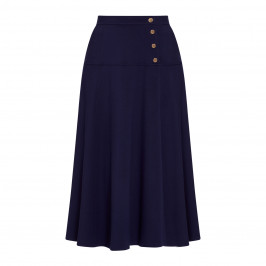 MARINA RINALDI PUNTO MILANO JERSEY SKIRT NAVY - Plus Size Collection