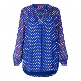 MARINA RINALDI SPOT PRINT TUNIC BLUE - Plus Size Collection