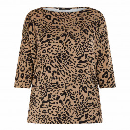 MARINA RINALDI ANIMAL PRINT TOP - Plus Size Collection