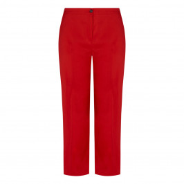 MARINA RINALDI VIRGIN WOOL TROUSER RED  - Plus Size Collection