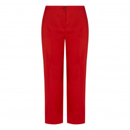 MARINA RINALDI VIRGIN WOOL TROUSER RED  - Plus Size Collection