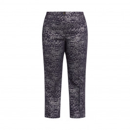 MARINA RINALDI SILVER JACQUARD TROUSERS  - Plus Size Collection