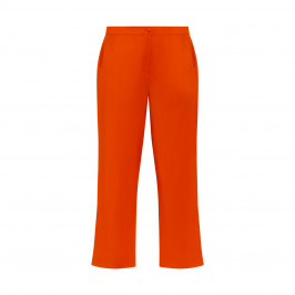 MARINA RINALDI VIRGIN WOOL TROUSER TANGERINE - Plus Size Collection